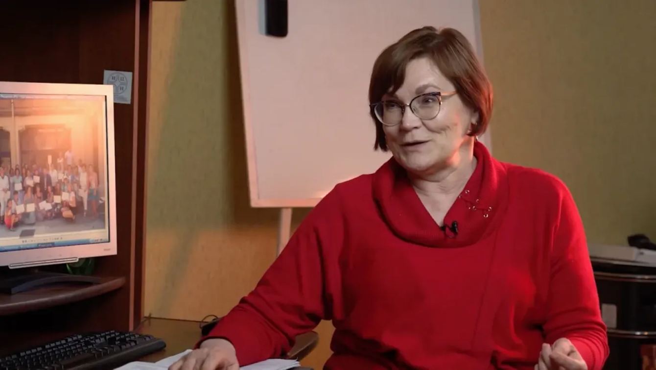 Ольга Шнырова во время интервью
